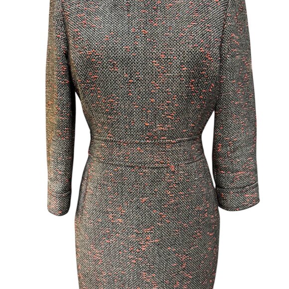 J.Crew Women’s Grey & Orange Tweed Sheath Dress – Size 8 - Picture 2 of 5